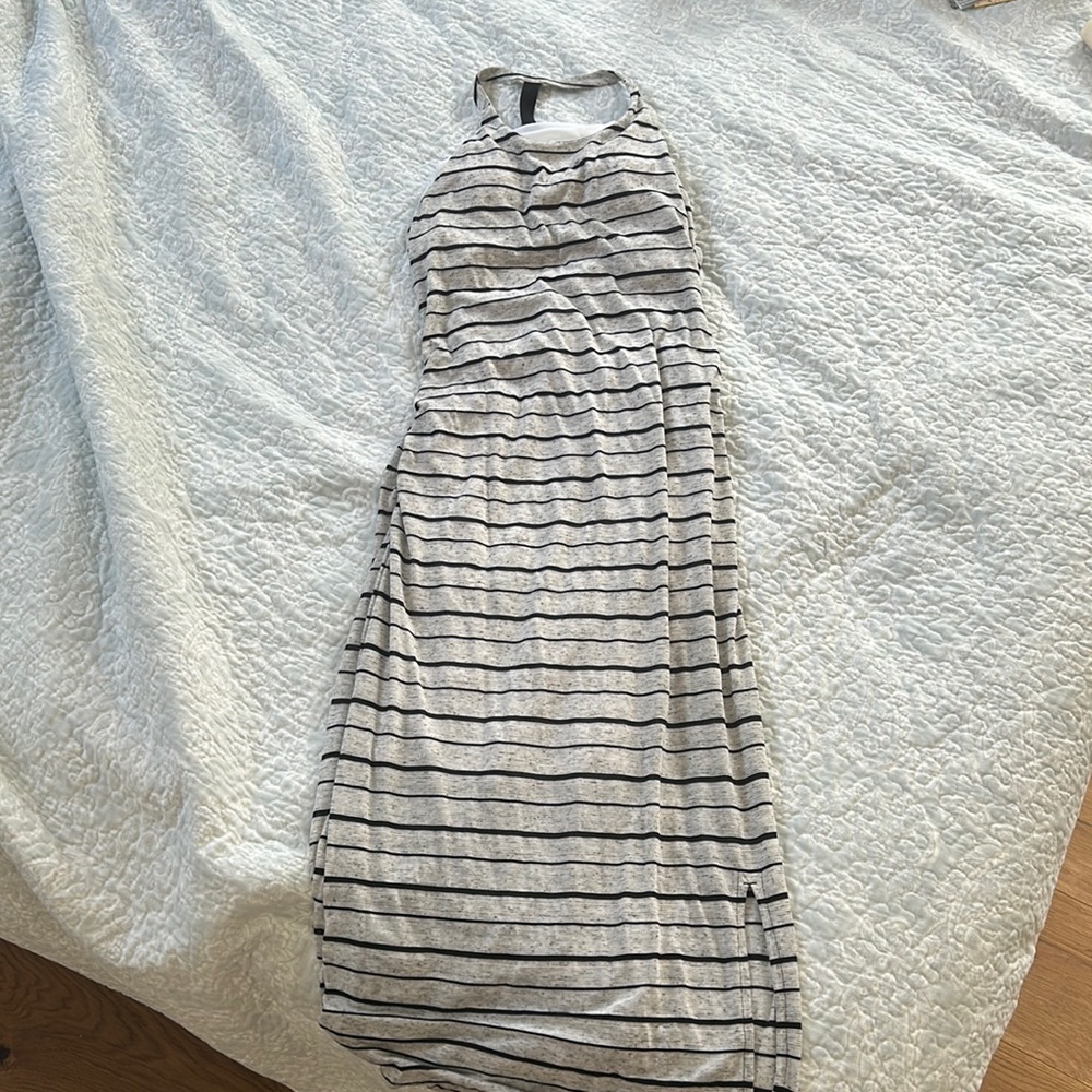 Athleta striped long dress